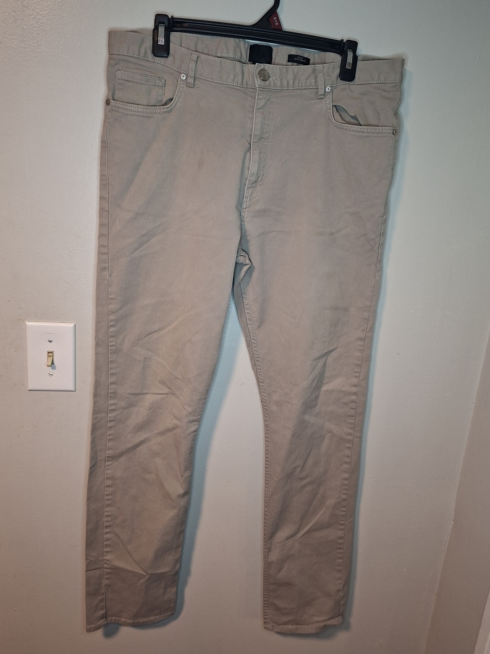 Men's Beige Slim Fit Pants